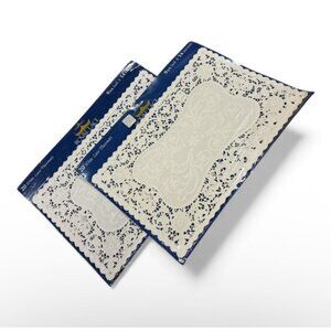 Vintage Royal Lace White Placemats 2-20 Pack Elegant Table Setting Paper